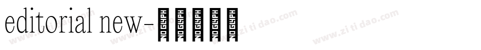 editorial new字体转换